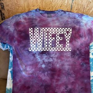 Wifey tie dyed tee